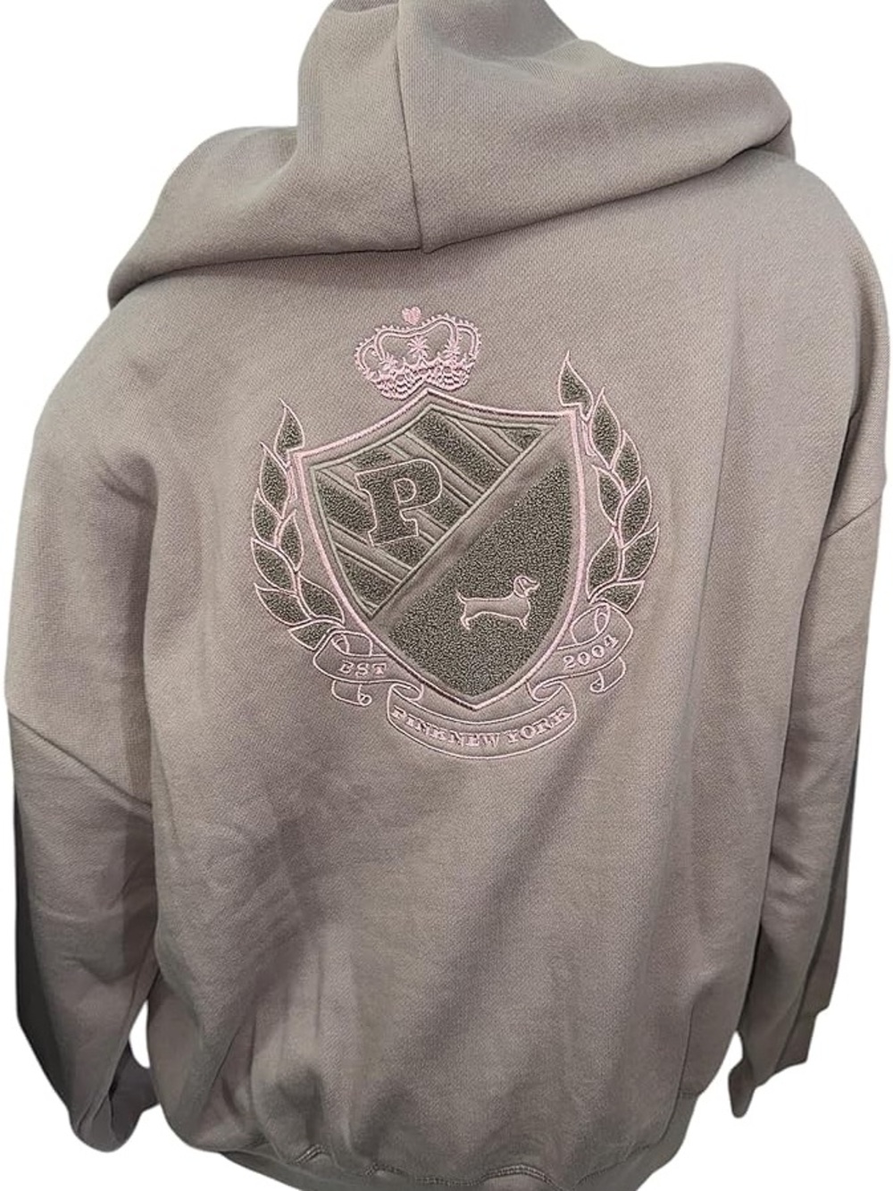 Victoria's Secret Pink Ivy Fleece Campus Full Zip Hoodie